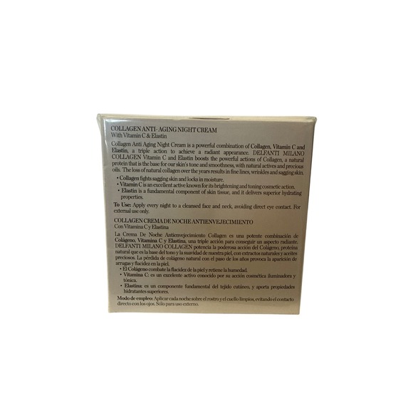 Delfanti Milano Collagen Anti-Aging Night Cream Vitamin C & Elastin 1.7oz - Picture 2 of 4